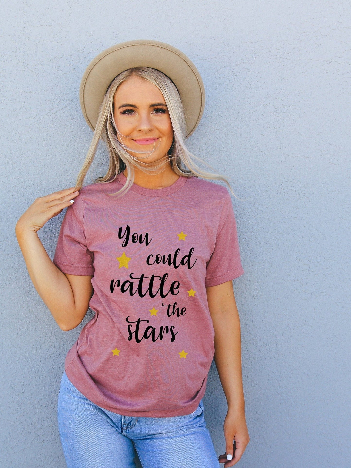 Rattle the Stars heather mauve Shirt Ink and Stories