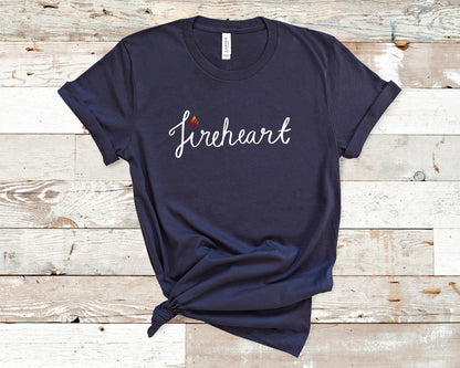 Fireheart Throne of Glass Navy Shirt Ink and Stories