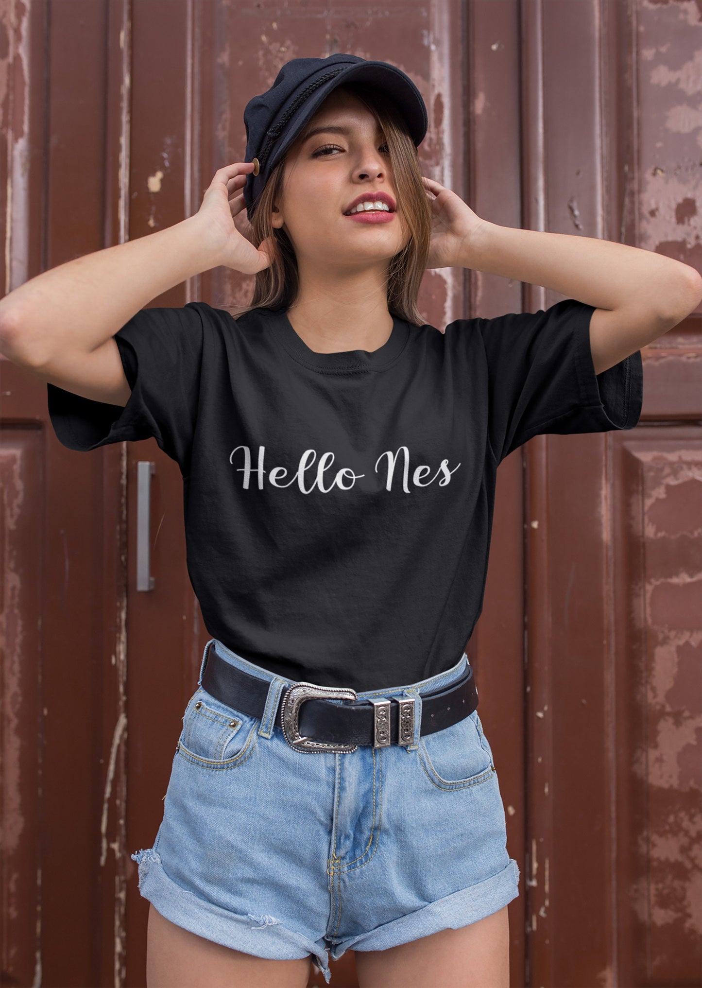 Hello Nes ACOSF Black Shirt Ink and Stories lifestyle mockup