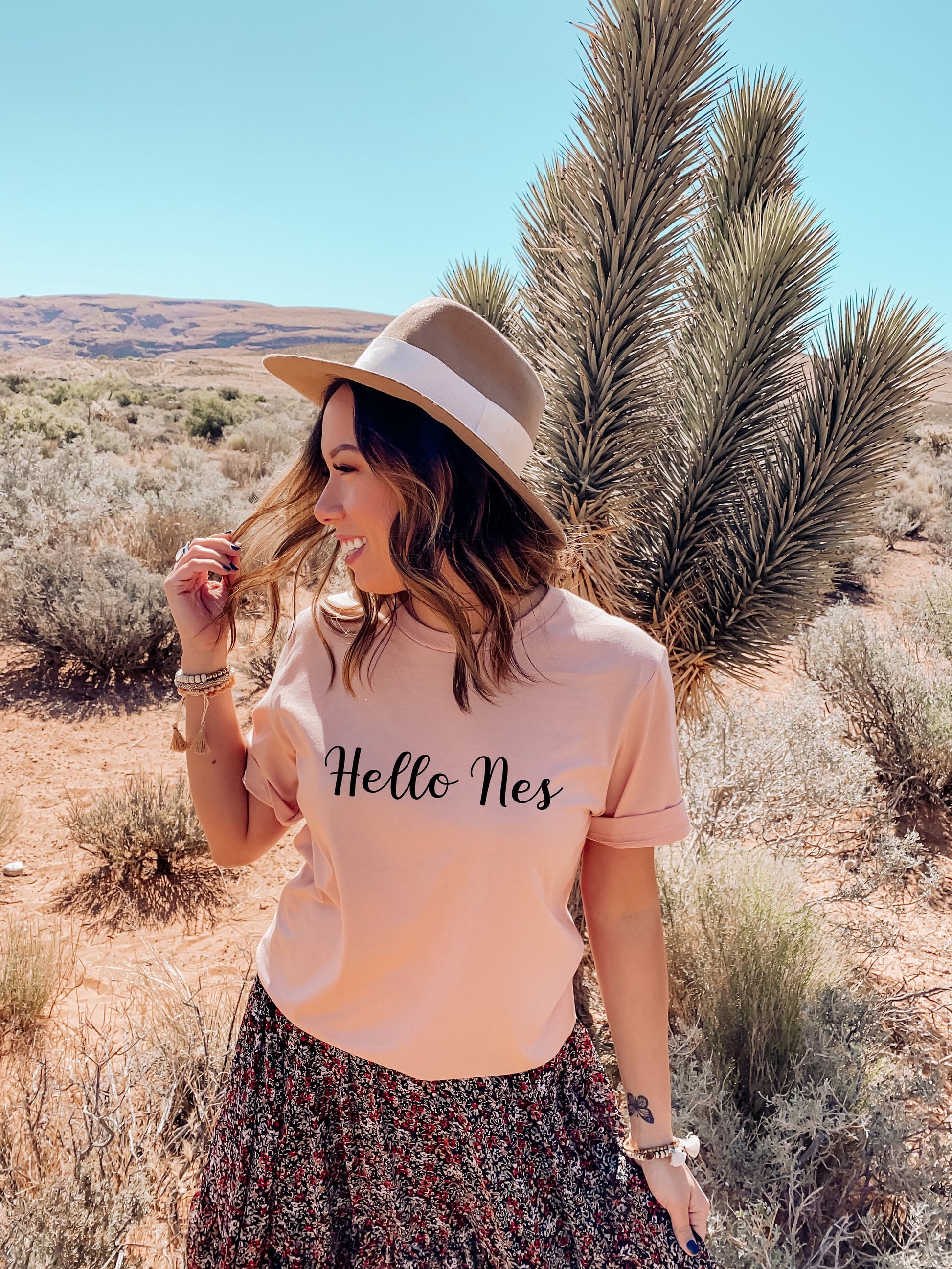 Hello Nes ACOSF Heather Peach Shirt Ink and Stories