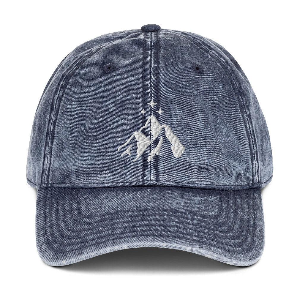ACOTAR Night Court Mountains Navy Blue Distressed Hat