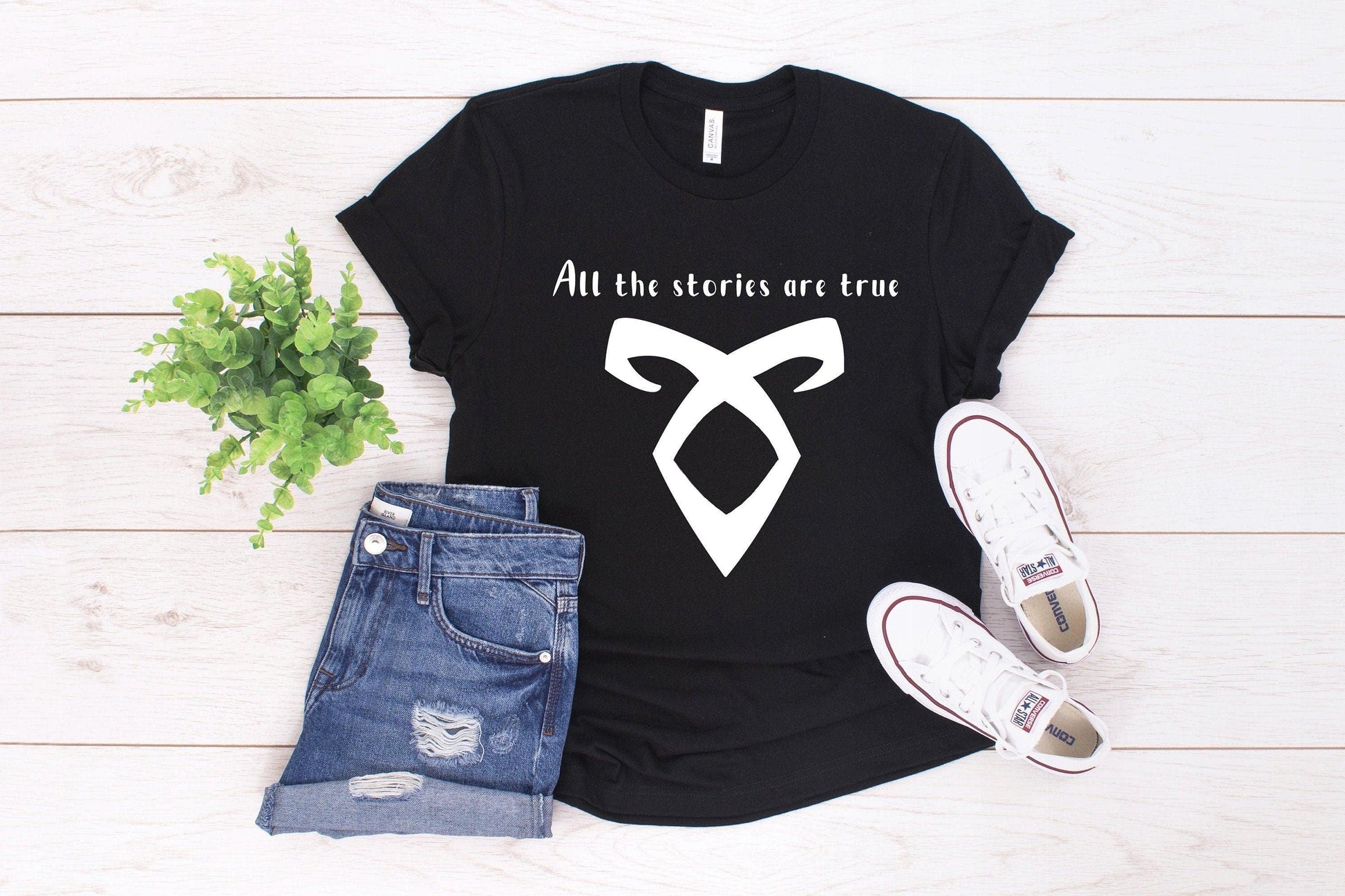 All the stories are true Mortal Instruments T-Shirt Black