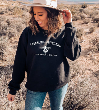 Monmouth Manufacturing Black sweatshirt Ink and Stories