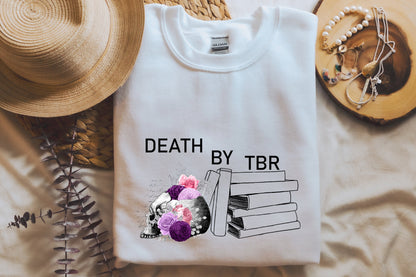 Death by TBR White Sweatshirt