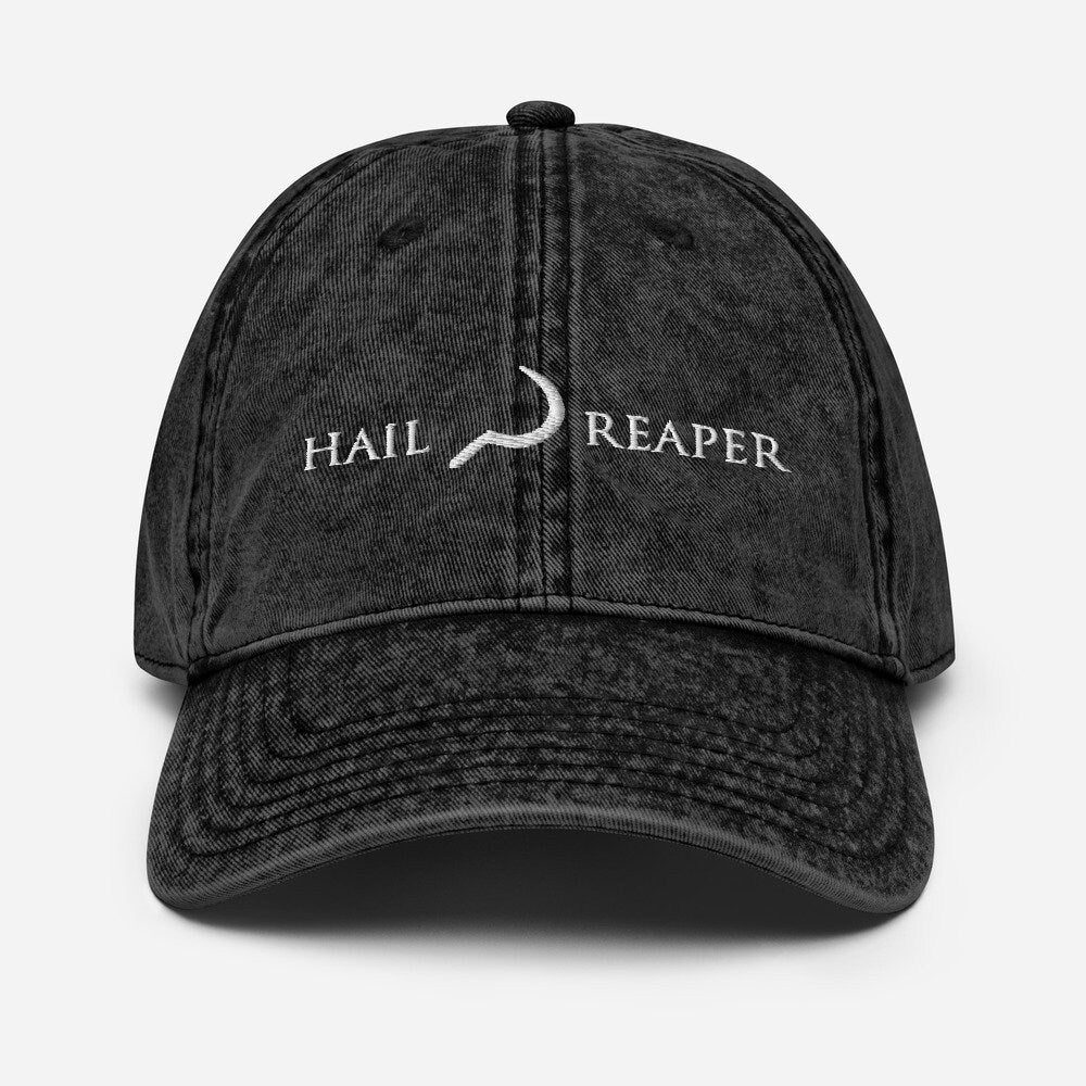 Hail Reaper Black Dad Hat ink and stories mock up