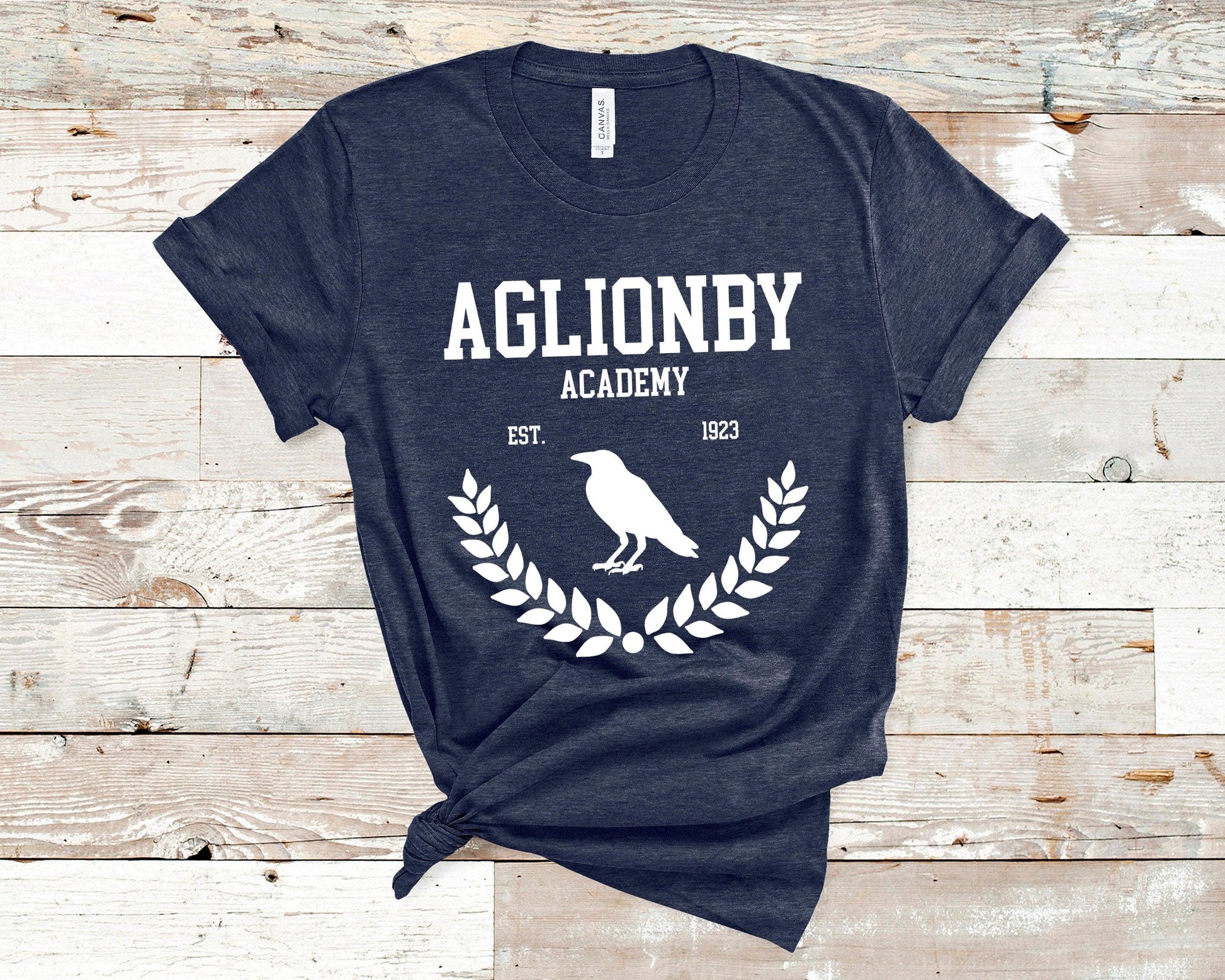 Raven Cycle Aglionby Academy T-Shirt Heather Navy