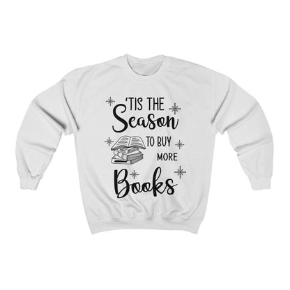 Bookish Christmas Sweatshirt White Flatlay