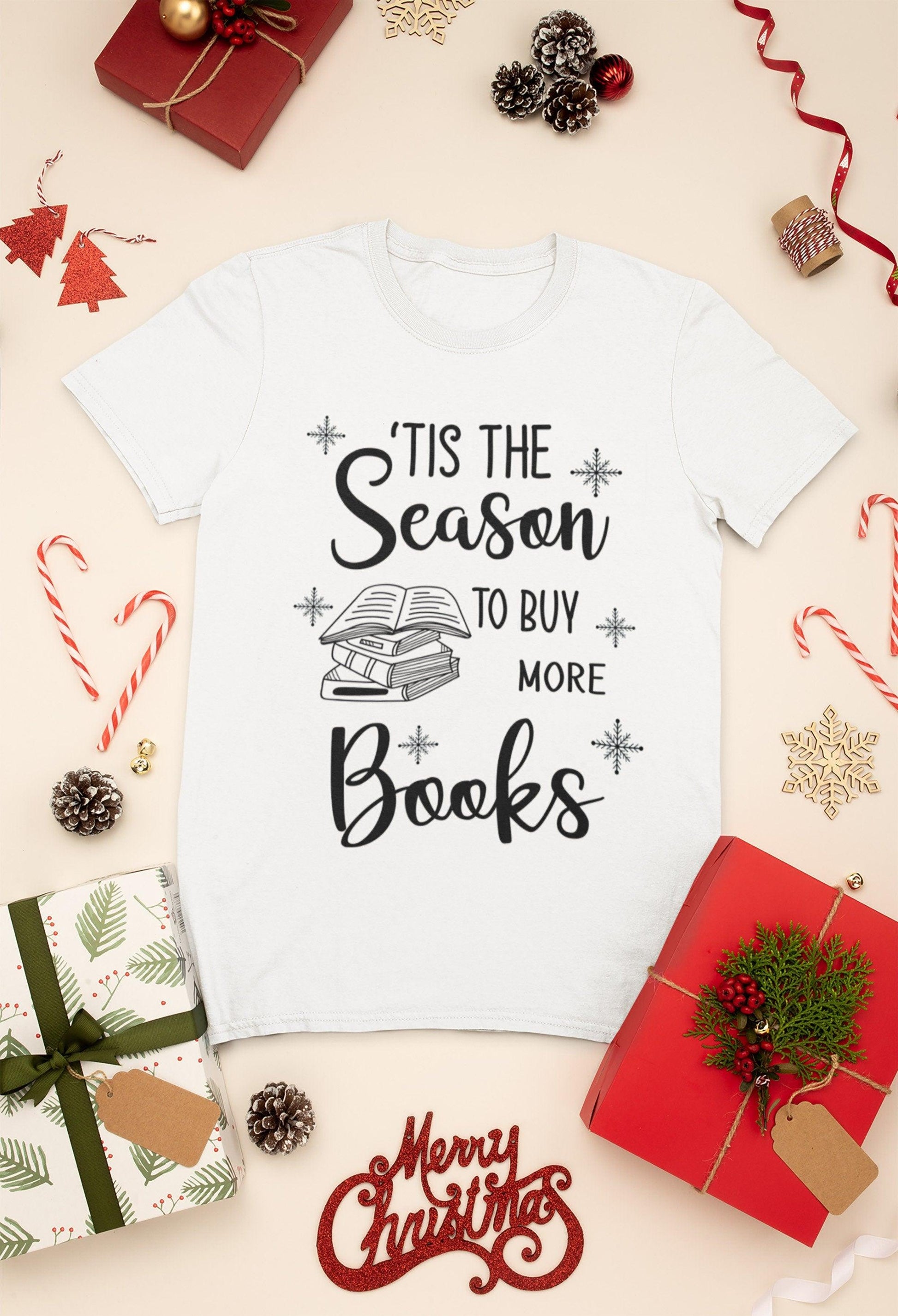 Bookish Christmas T-Shirt White