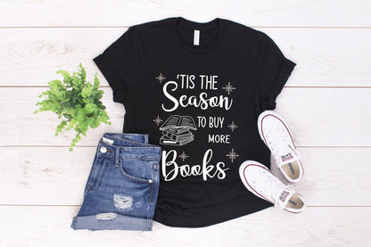 Bookish Christmas T-Shirt Black