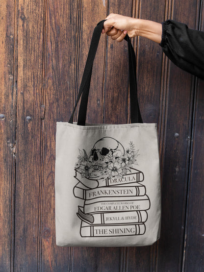 Horror novels tote bag mock up Ink and Stories 4