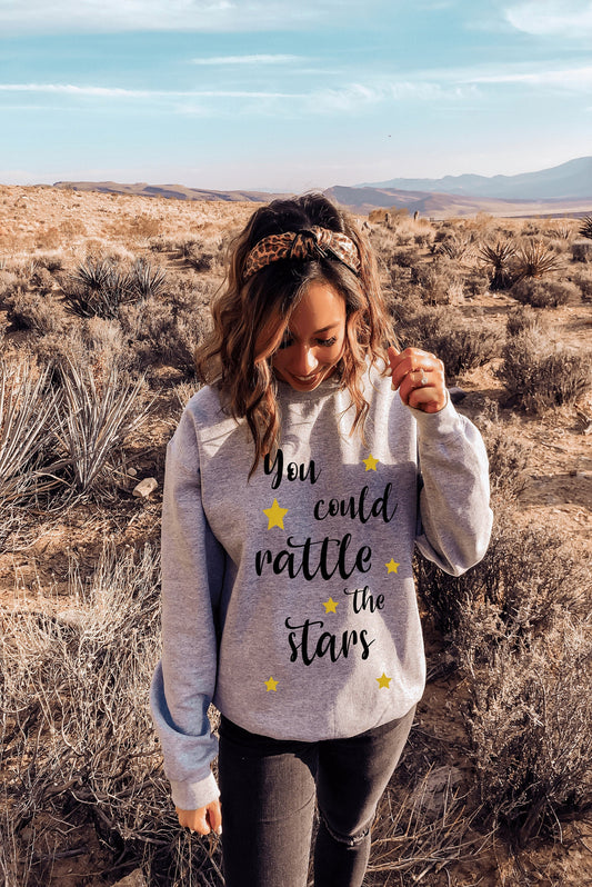 Rattle the Stars Grey sweatshirt Ink and Stories